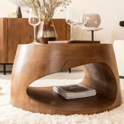 Made in Meubles Table Basse<Table basse en bois de manguier Azure