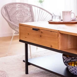 Made in Meubles Table Basse<Table basse en bois de sapin Enola