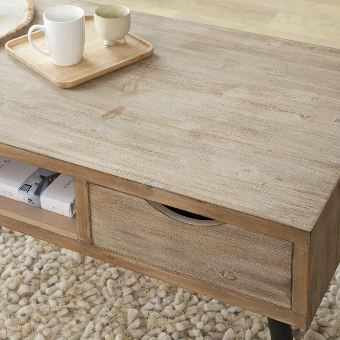 Made in Meubles Table Basse<Table basse en bois de sapin Natural