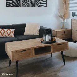 Made in Meubles Table Basse<Table basse en bois de sapin Natural