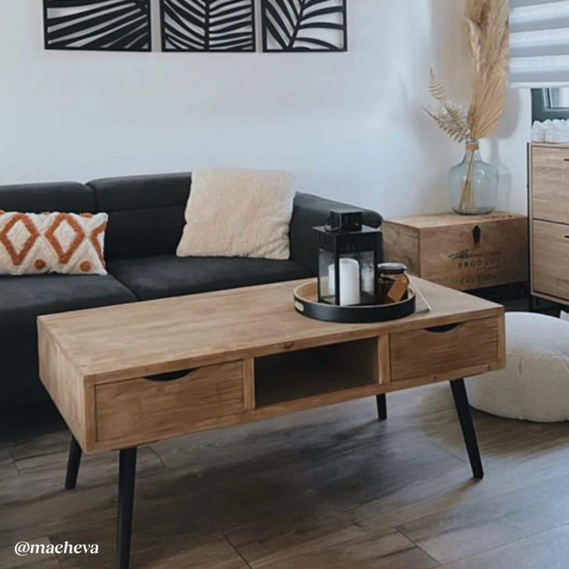 Made in Meubles Table Basse<Table basse en bois de sapin Natural