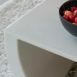 Made in Meubles Table Basse<Table basse en bois effet béton blanc Thomas