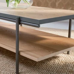 Made in Meubles Table Basse<Table basse en bois et métal Livia