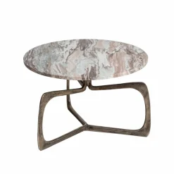 Made in Meubles Table Basse<Table basse en marbre et métal Valou