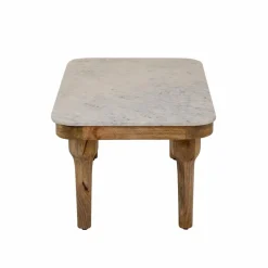 Made in Meubles Table Basse<Table basse en marbre et en bois d'acacia Calix