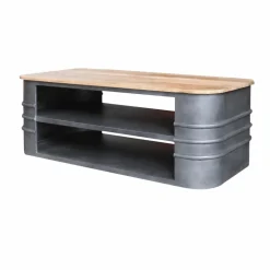 Made in Meubles Table Basse<Table basse en métal et bois Locker