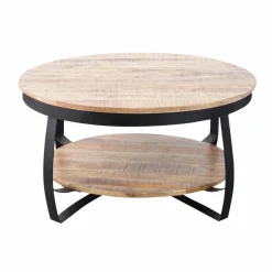 Made in Meubles Table Basse<Table basse en métal et bois de manguier Jules