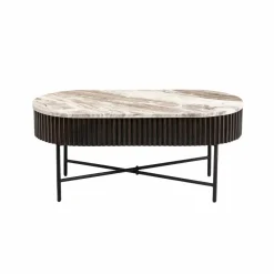 Made in Meubles Table Basse<Table basse en métal et marbre Alfred