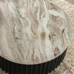 Made in Meubles Table Basse<Table basse en métal et marbre Alfred