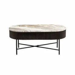 Made in Meubles Table Basse<Table basse en métal et marbre Alfred