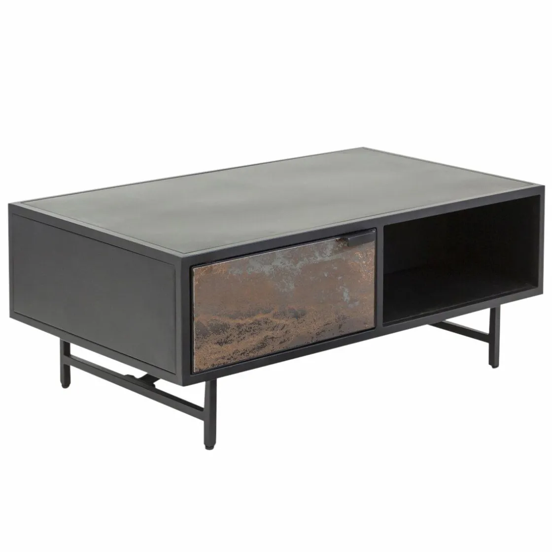 Made in Meubles Table Basse<Table basse en métal noir Claudine