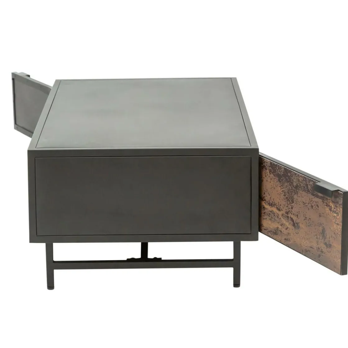 Made in Meubles Table Basse<Table basse en métal noir Claudine