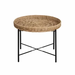 Made in Meubles Table Basse<Table basse en rotin et métal Julie