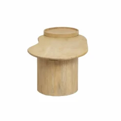 Made in Meubles Table Basse<Table basse en vague en bois de manguier Silas