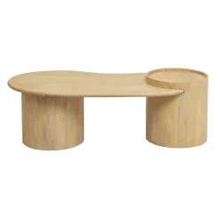 Made in Meubles Table Basse<Table basse en vague en bois de manguier Silas