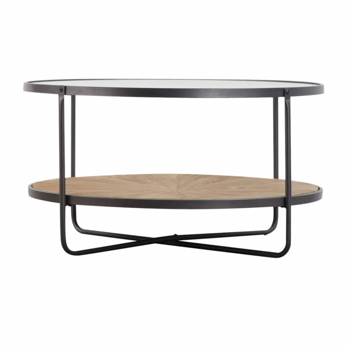 Made in Meubles Table Basse<Table basse en verre et bois de sapin April