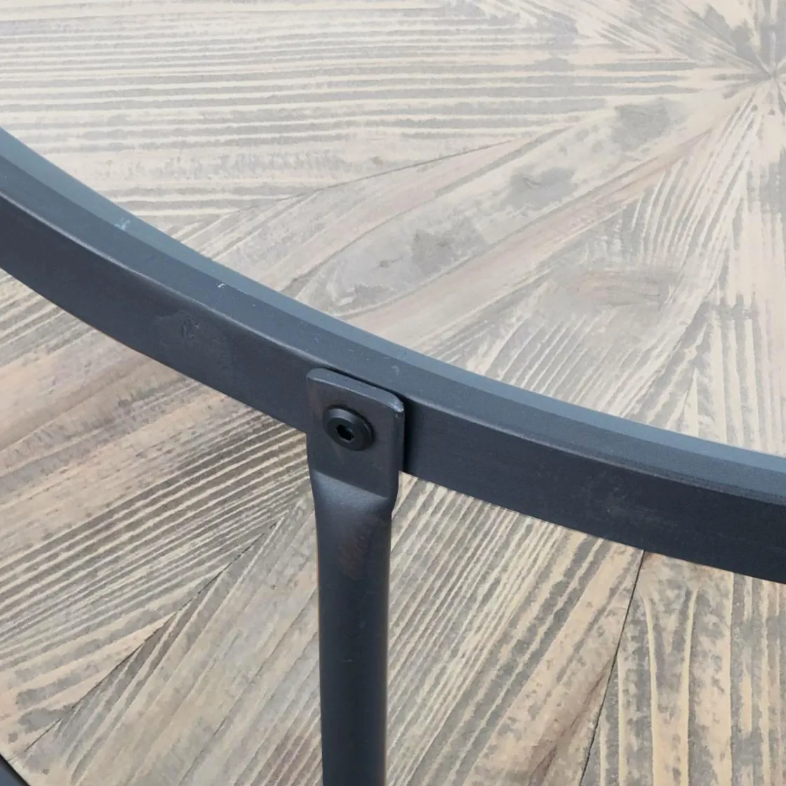 Made in Meubles Table Basse<Table basse en verre et bois de sapin April