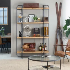 Made in Meubles Table Basse<Table basse en verre et bois de sapin April