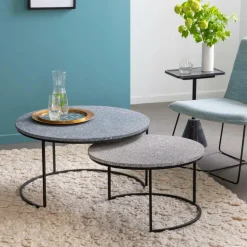 Made in Meubles Table Basse|Table Gigogne<Table basse gigogne effet terrazzo Armand