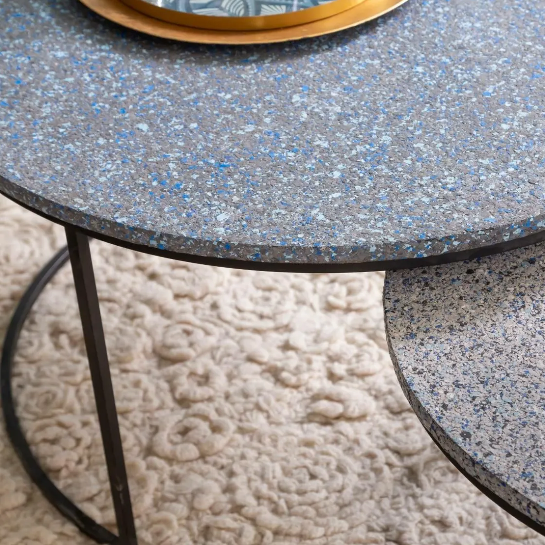 Made in Meubles Table Basse|Table Gigogne<Table basse gigogne effet terrazzo Armand