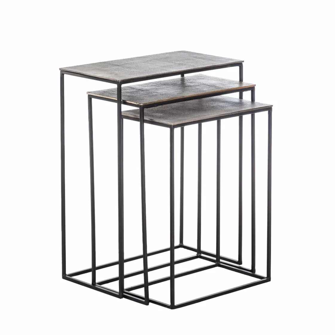 Made in Meubles Table Basse|Table Gigogne<Table basse gigogne en aluminium Roxanne