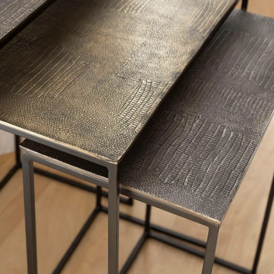 Made in Meubles Table Basse|Table Gigogne<Table basse gigogne en aluminium Roxanne