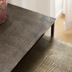 Made in Meubles Table Basse|Table Gigogne<Table basse gigogne en aluminium Roxanne