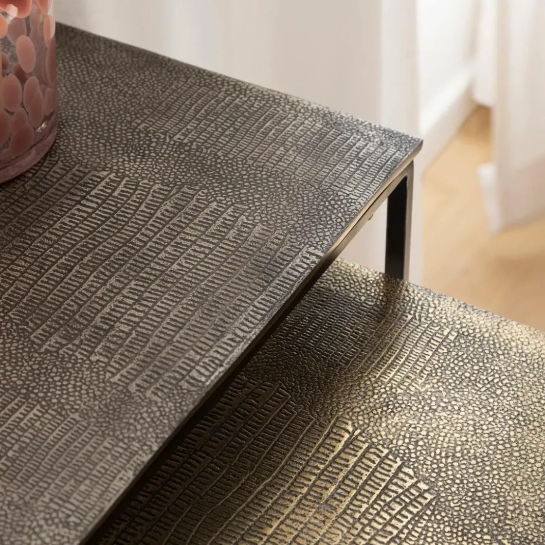 Made in Meubles Table Basse|Table Gigogne<Table basse gigogne en aluminium Roxanne