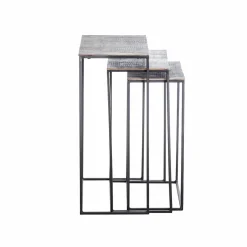 Made in Meubles Table Basse|Table Gigogne<Table basse gigogne en aluminium Roxanne