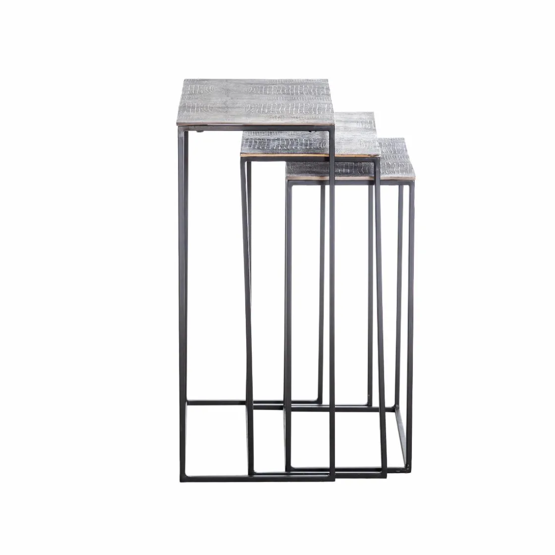 Made in Meubles Table Basse|Table Gigogne<Table basse gigogne en aluminium Roxanne