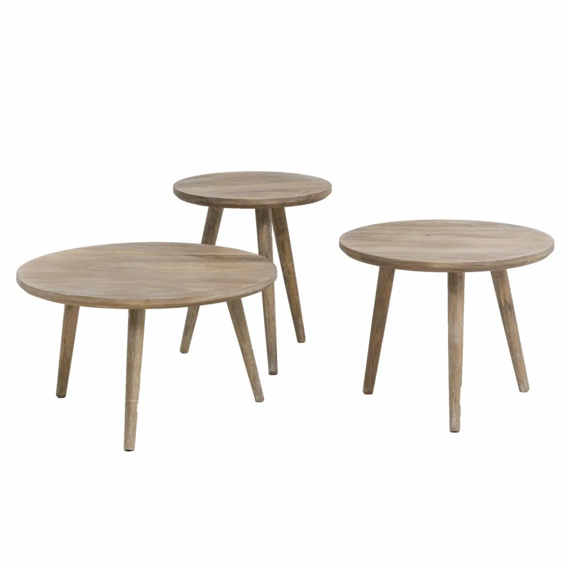 Made in Meubles Table Basse|Table Gigogne<Table basse gigogne en bois de manguier Nala