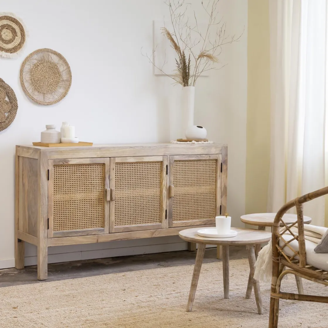 Made in Meubles Table Basse|Table Gigogne<Table basse gigogne en bois de manguier Nala