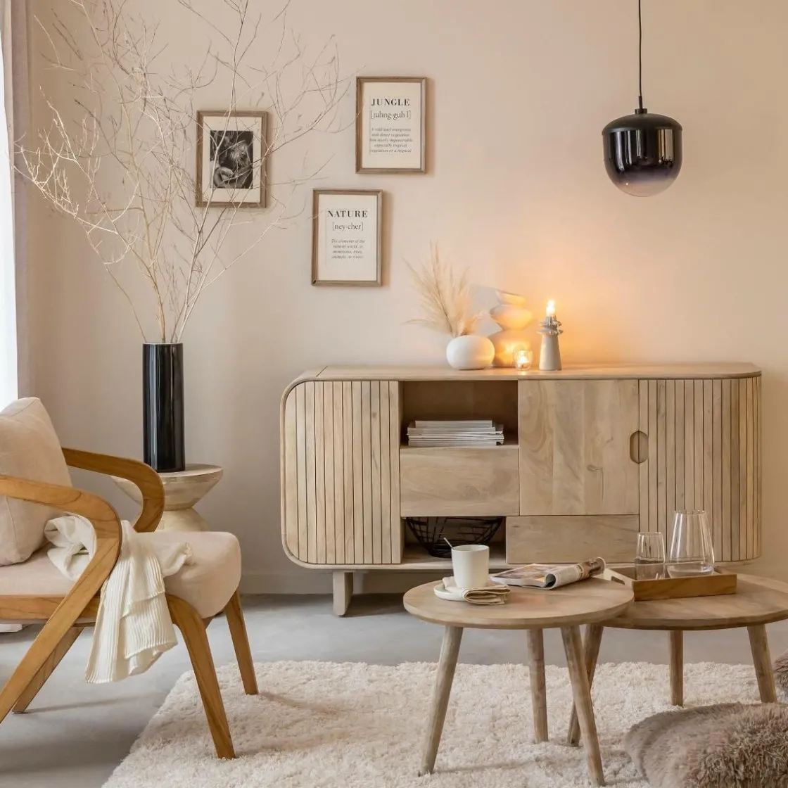 Made in Meubles Table Basse|Table Gigogne<Table basse gigogne en bois de manguier Nala