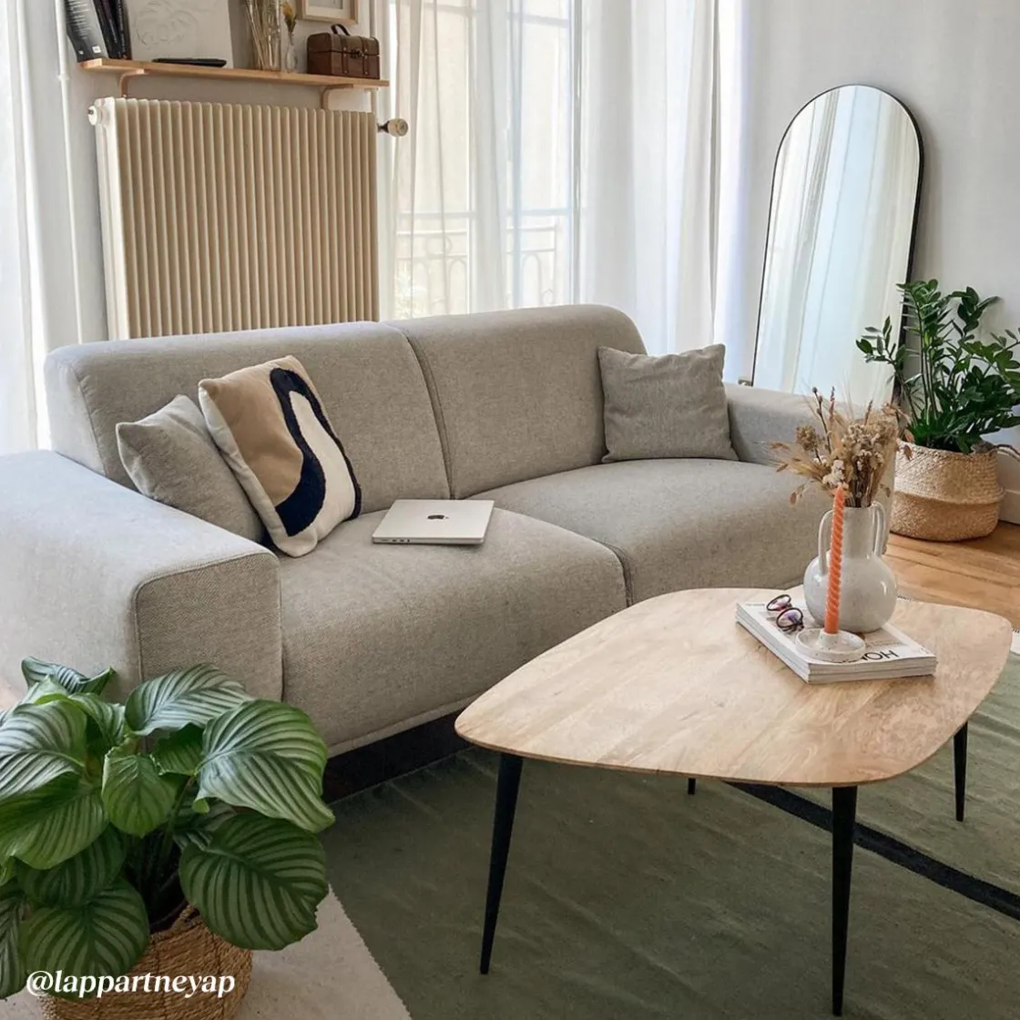 Made in Meubles Table Basse<Table basse losange en bois de manguier et métal Aimée