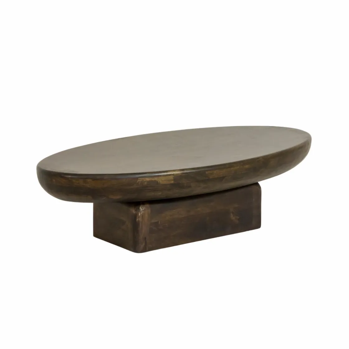 Made in Meubles Table Basse<Table basse ovale en bois de manguier Morana