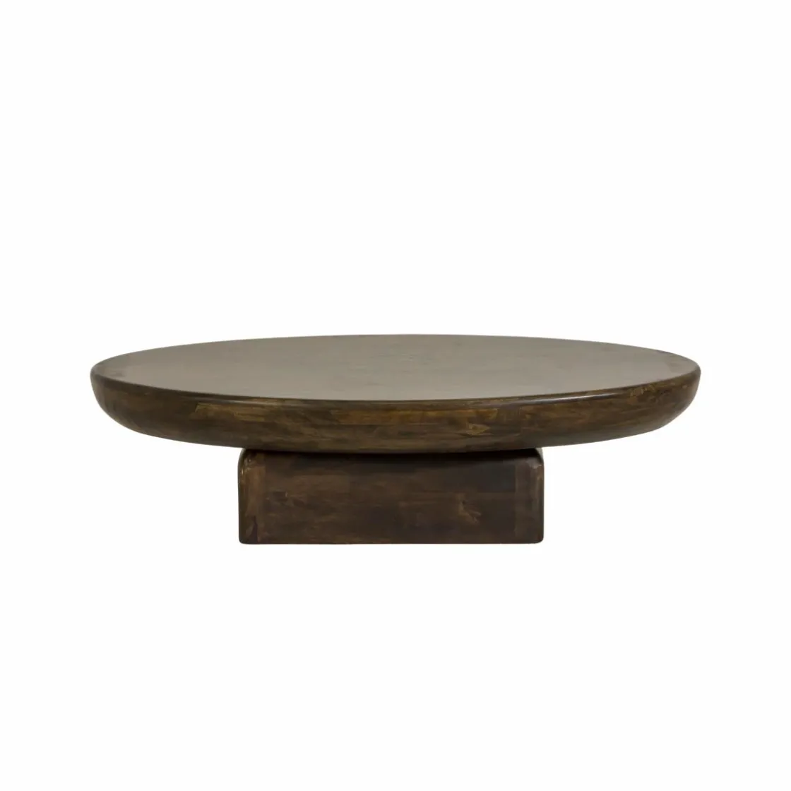 Made in Meubles Table Basse<Table basse ovale en bois de manguier Morana
