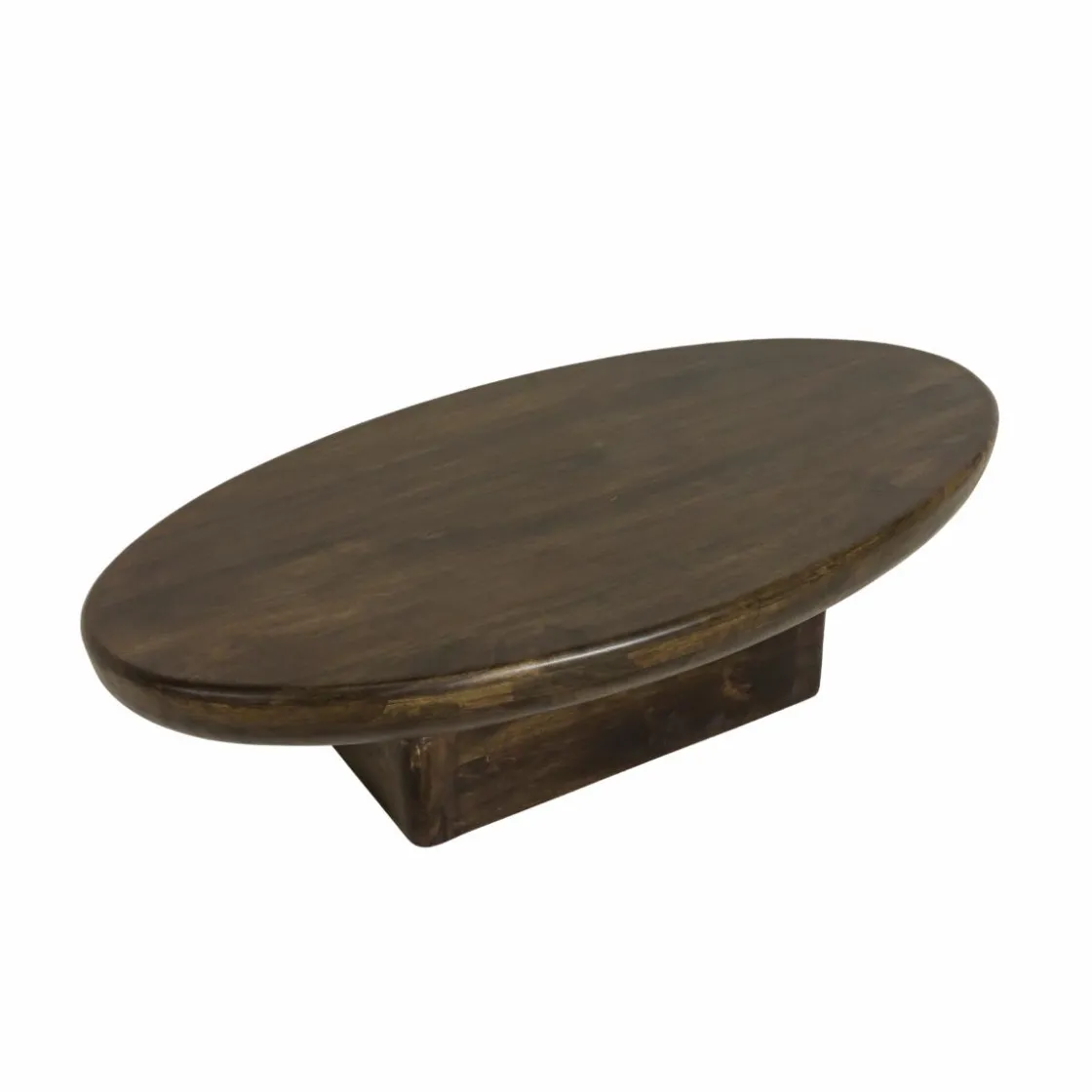 Made in Meubles Table Basse<Table basse ovale en bois de manguier Morana