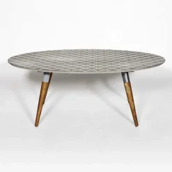 Made in Meubles Table Basse<Table Basse plateau motif graphique et pieds en bois ScandiGraphiK