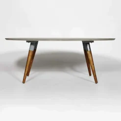 Made in Meubles Table Basse<Table Basse plateau motif graphique et pieds en bois ScandiGraphiK