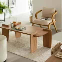 Made in Meubles Table Basse<Table basse rectangle en bois d'acacia Zola