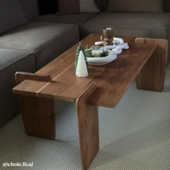 Made in Meubles Table Basse<Table basse rectangle en bois d'acacia Zola