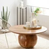 Made in Meubles Table Basse<Table basse ronde en bois d'acacia Charlou