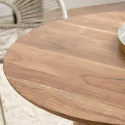 Made in Meubles Table Basse<Table basse ronde en bois d'acacia Charlou