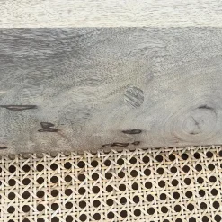 Made in Meubles Table Basse<Table basse ronde en bois et en cannage Lucie