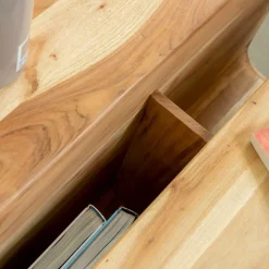 Made in Meubles Table Basse<Table basse ronde en bois d'acacia Astare