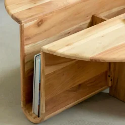 Made in Meubles Table Basse<Table basse ronde en bois d'acacia Astare