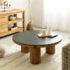 Made in Meubles Table Basse<Table basse ronde en pin recyclé Constance