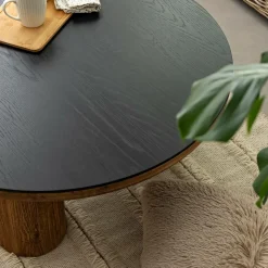 Made in Meubles Table Basse<Table basse ronde en pin recyclé Constance