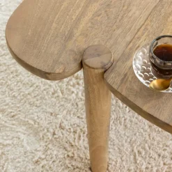 Made in Meubles Table Basse<Table basse vague en bois de manguier Zola