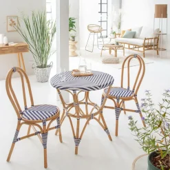 Made in Meubles Table À Manger<Table de bistrot en rotin Elynne